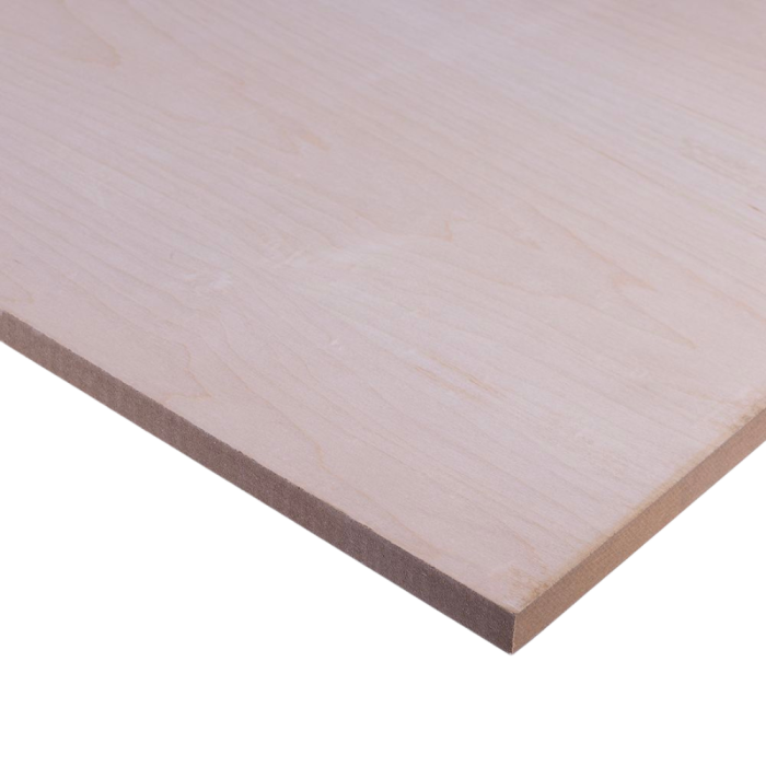 Maple Veneered MDF - 6 * 1220 * 2440mm - 2 Sides - China